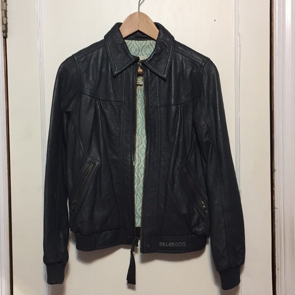 billabong leather jacket